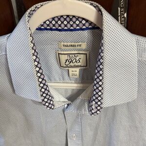 Jos. A. Bank Blue Patterned Dress Shirt